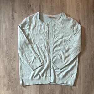 Light Blue Button-Up Cardigan